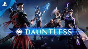 Gameplay Dauntless Berburu Monster Epik Karakter Dauntless berburu Behemoth bersama tim di dunia fantasi