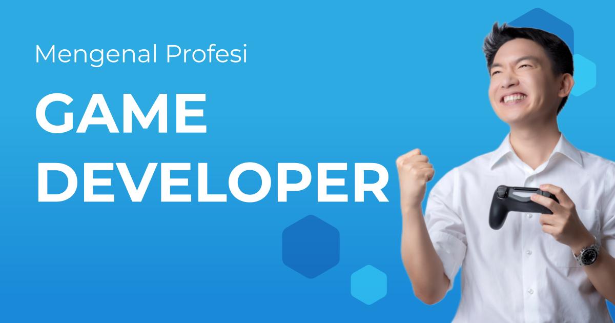 Game Developer sedang menulis kode di komputer studio game