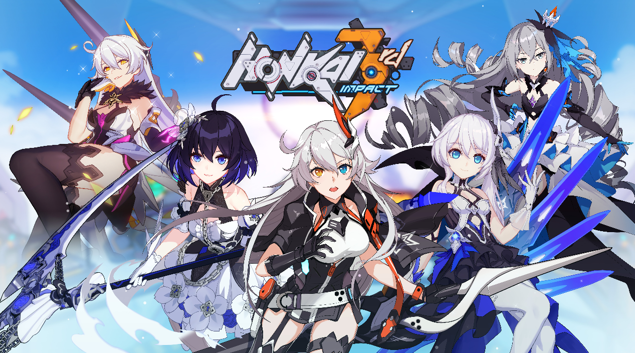 Honkai Impact 3 karakter Kiana, Raiden Mei, dan Bronya dalam aksi gameplay seru 2025