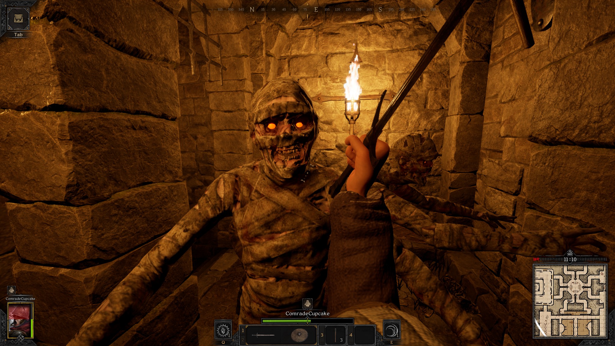 Karakter Dark and Darker menjelajahi dungeon gelap