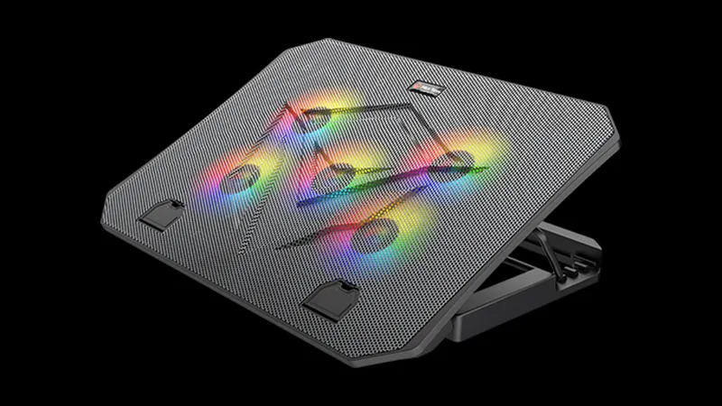 Bantalan pendingin laptop gaming Meetion dengan desain ergonomis dan kipas pendingin efisien