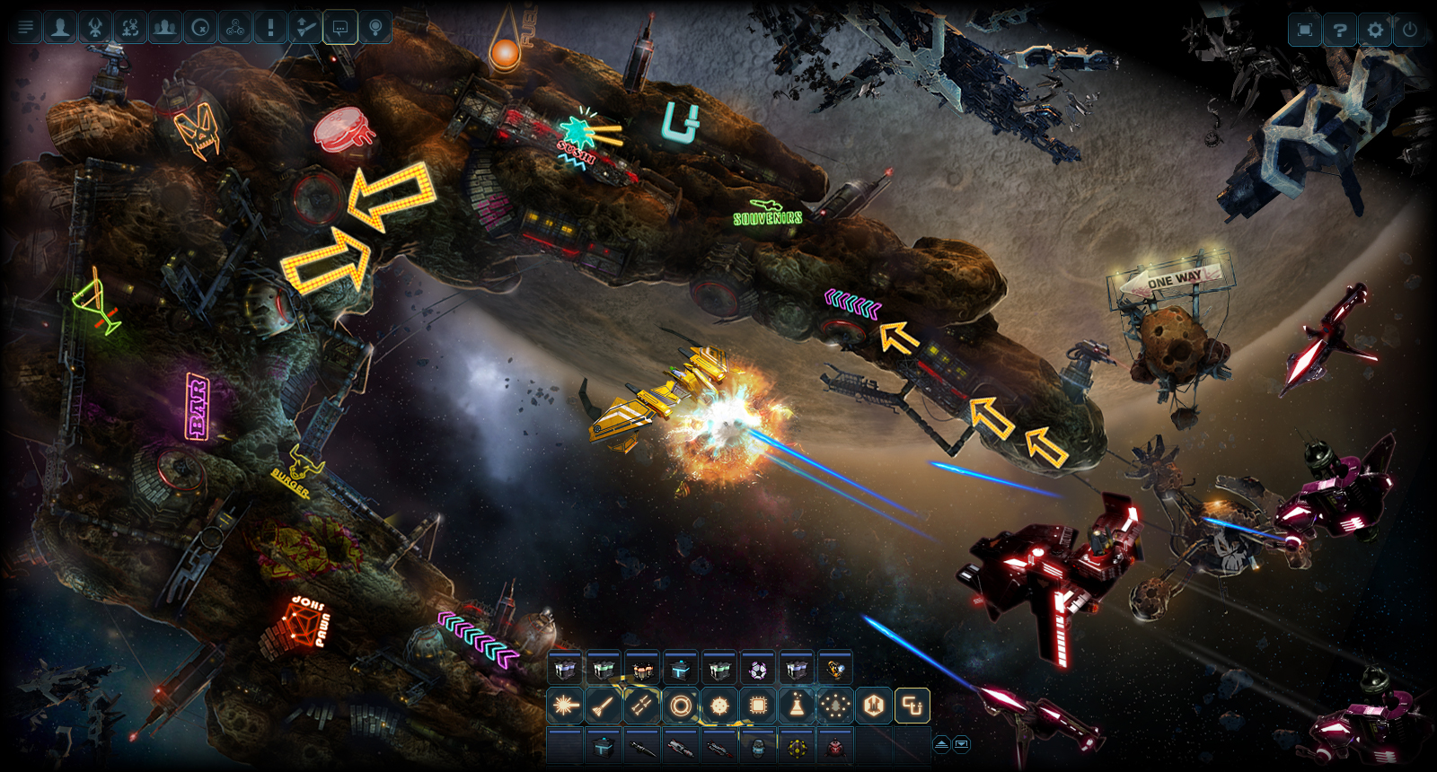 DarkOrbit Reloaded gameplay galaksi luar angkasa dengan pesawat tempur modern