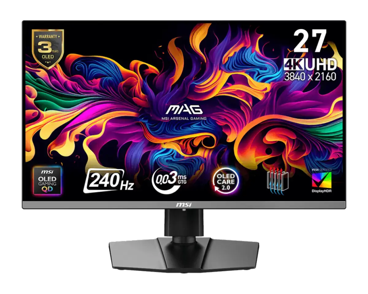Monitor gaming MAG 272UP QD-OLED X24 dengan panel QD-OLED, refresh rate tinggi, dan performa maksimal untuk pengalaman bermain 2025