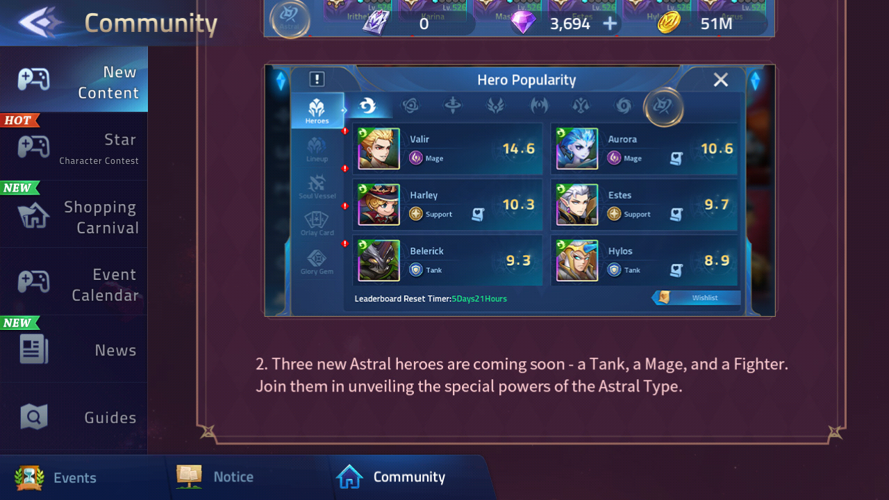 Karakter heroik dalam game The Astral Heroes sedang bertempur