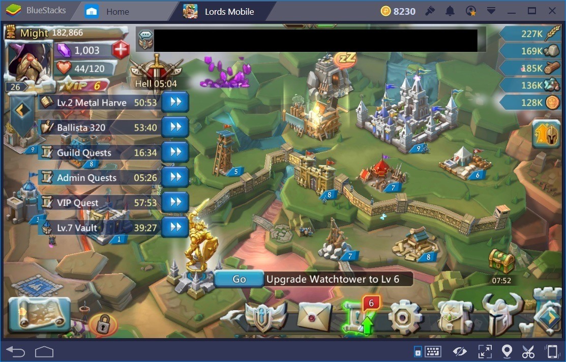 Lords Mobile Bangunan Kerajaan Terkuat Bangunan kerajaan di Lords Mobile dengan pertahanan dan sumber daya lengkap