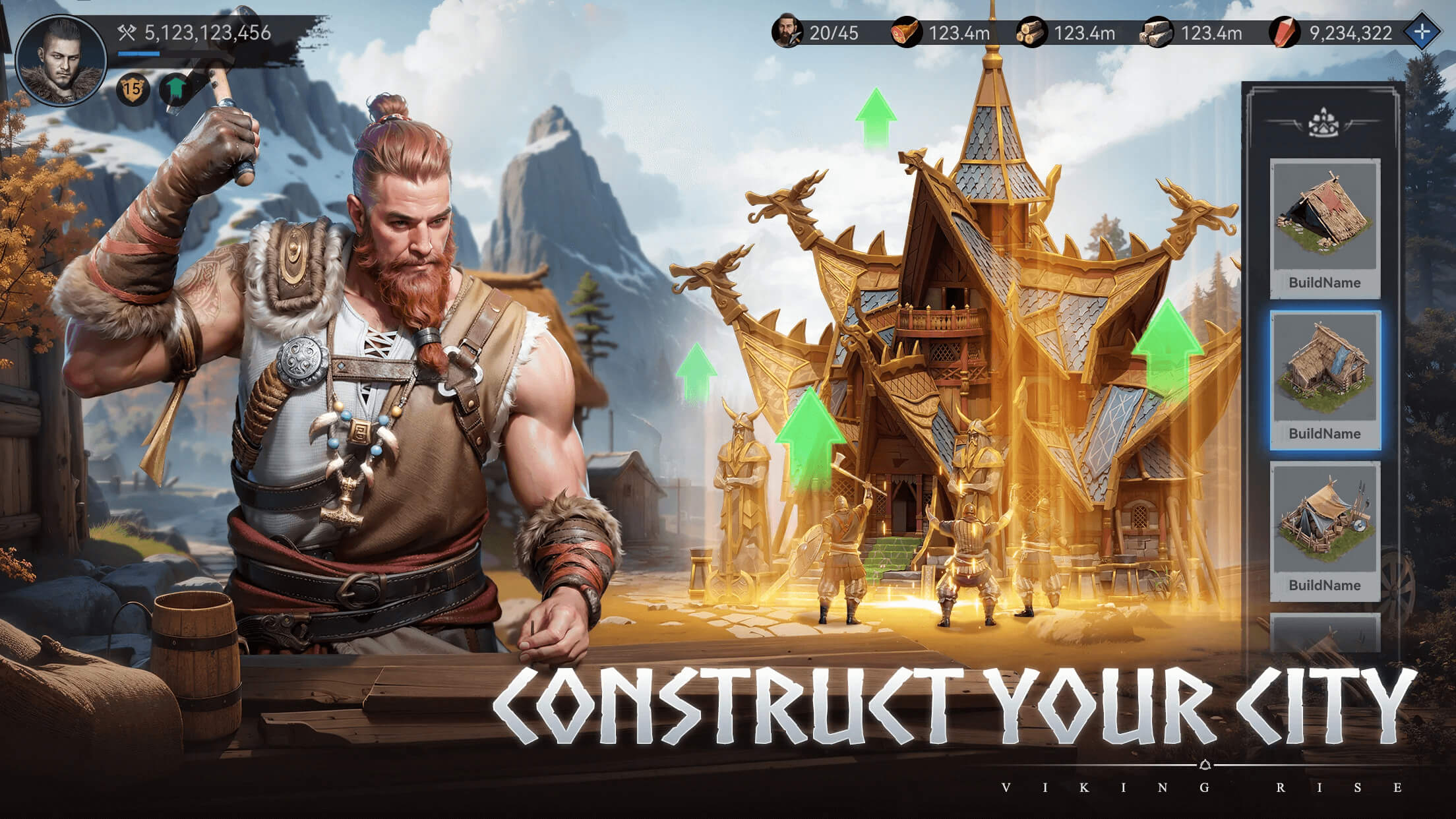 Pertempuran epik di game strategi Viking Rise dengan pasukan Viking dan efek magis
