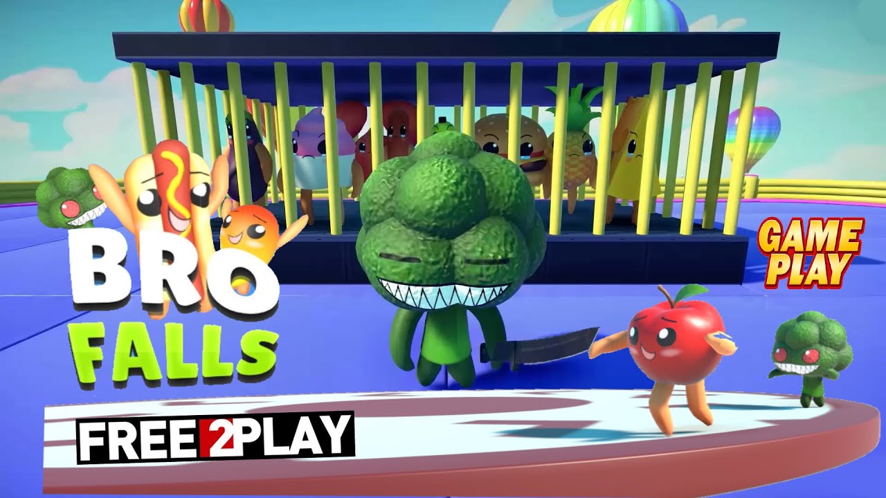 Bro Falls Gameplay Battle Royale Lucu Bro Falls game battle royale lucu dengan karakter warna-warni