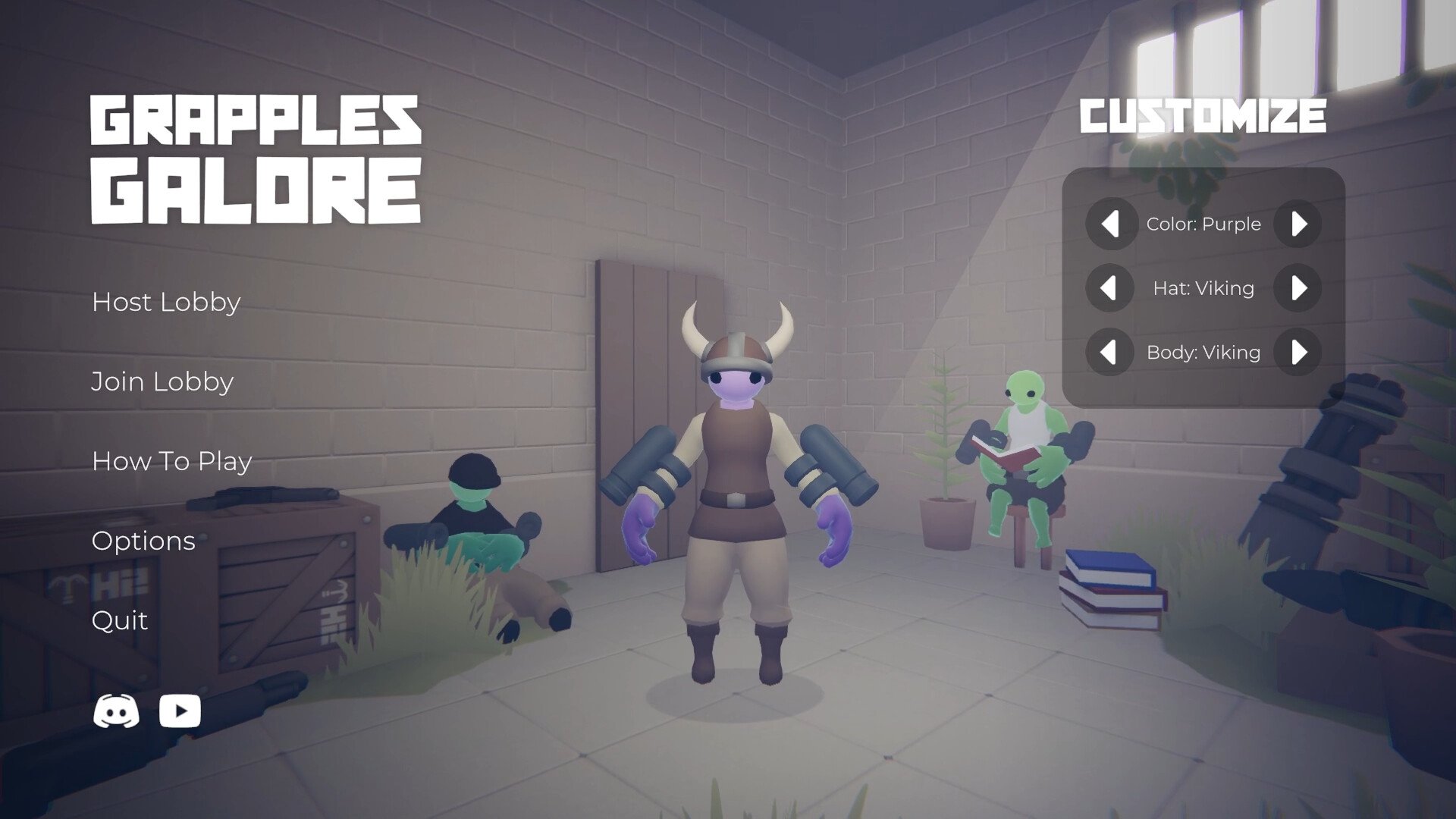 Gameplay Grapples Galore Puzzle Physics Game Gameplay Grapples Galore menggunakan grappling hook dalam puzzle fisika