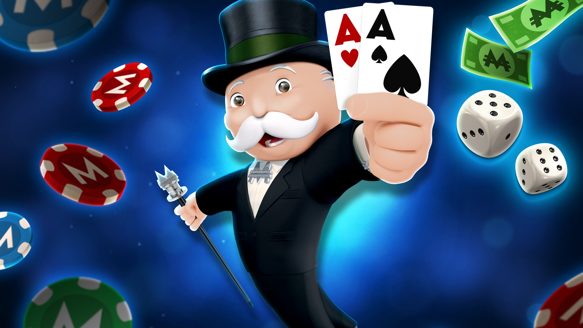 Gameplay MONOPOLY Poker Strategi dan Poker Online tampilan gameplay MONOPOLY Poker dengan kartu dan papan monopoly
