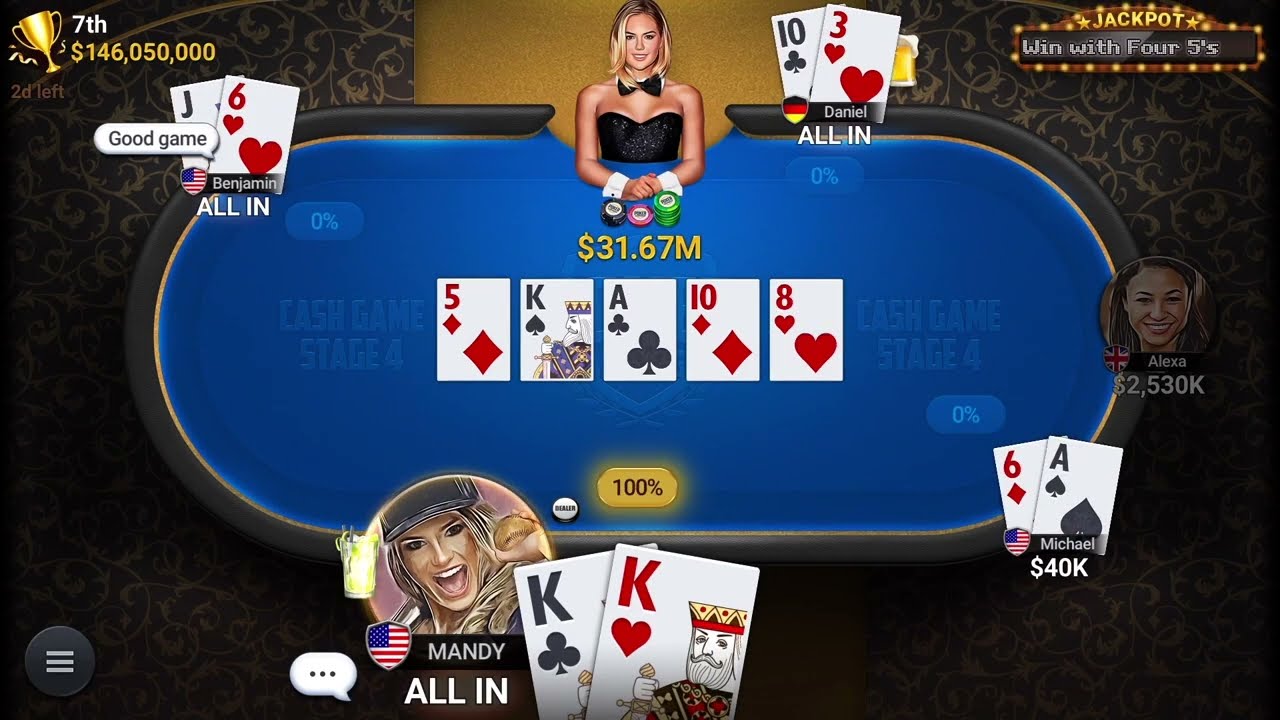 Suasana meja final Poker Championship dengan pemain fokus dan tumpukan chip besar