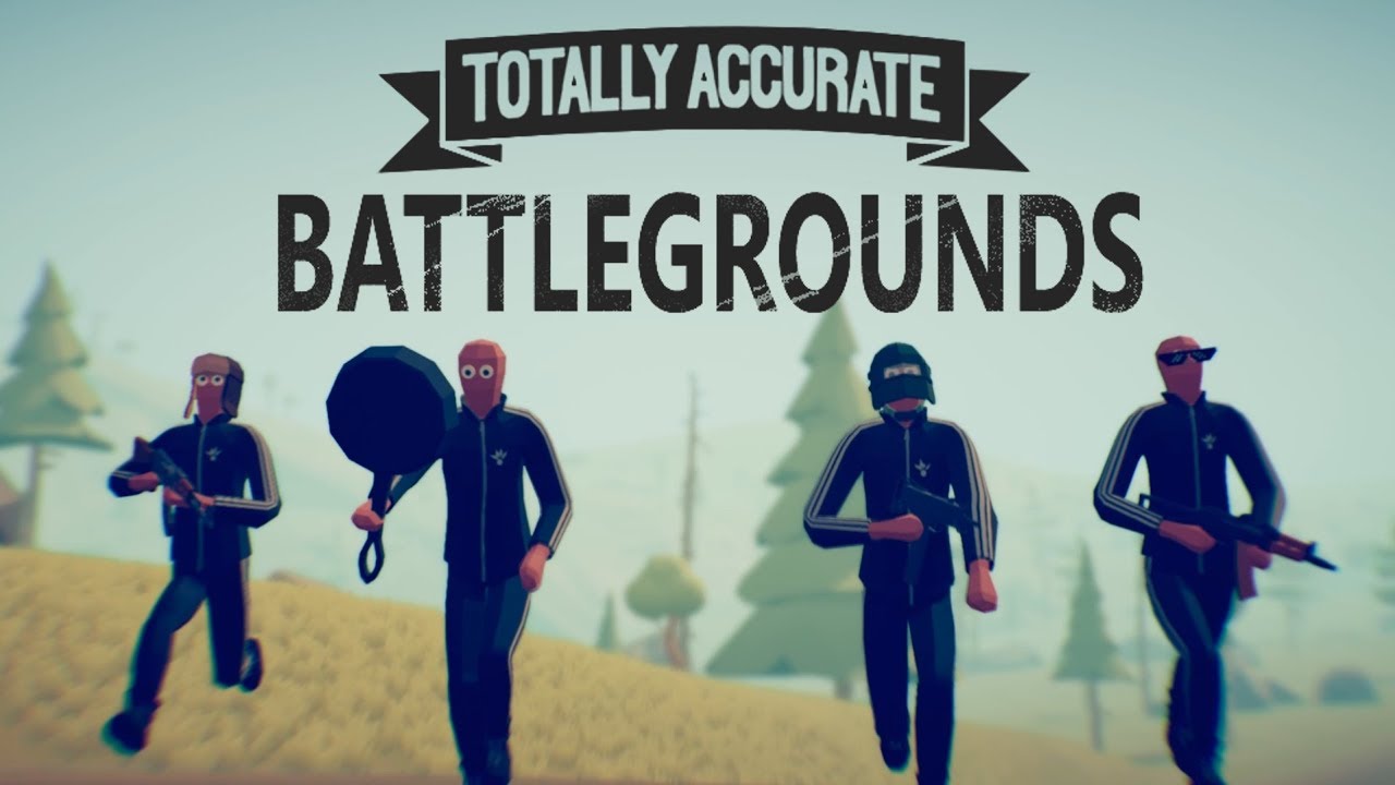 Pemain Totally Accurate Battlegrounds bertarung di arena dengan senjata unik