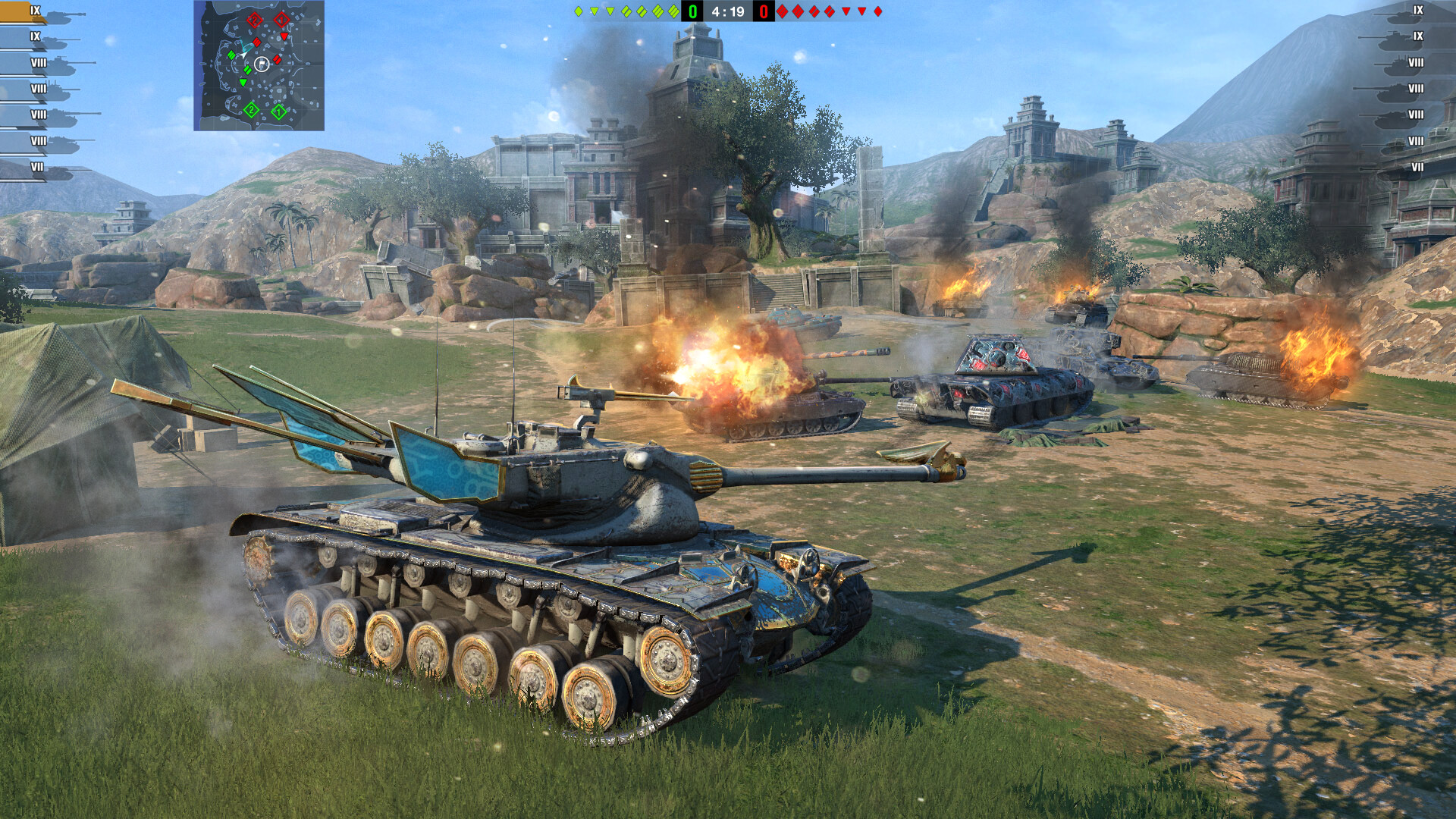 World of Tanks Blitz gameplay pertempuran tank multiplayer