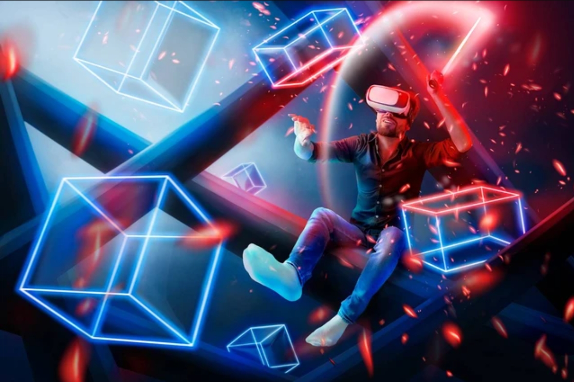 Teknologi Game Modern dengan Grafis Realistis ilustrasi teknologi game modern dengan grafis realistis dan efek ray tracing