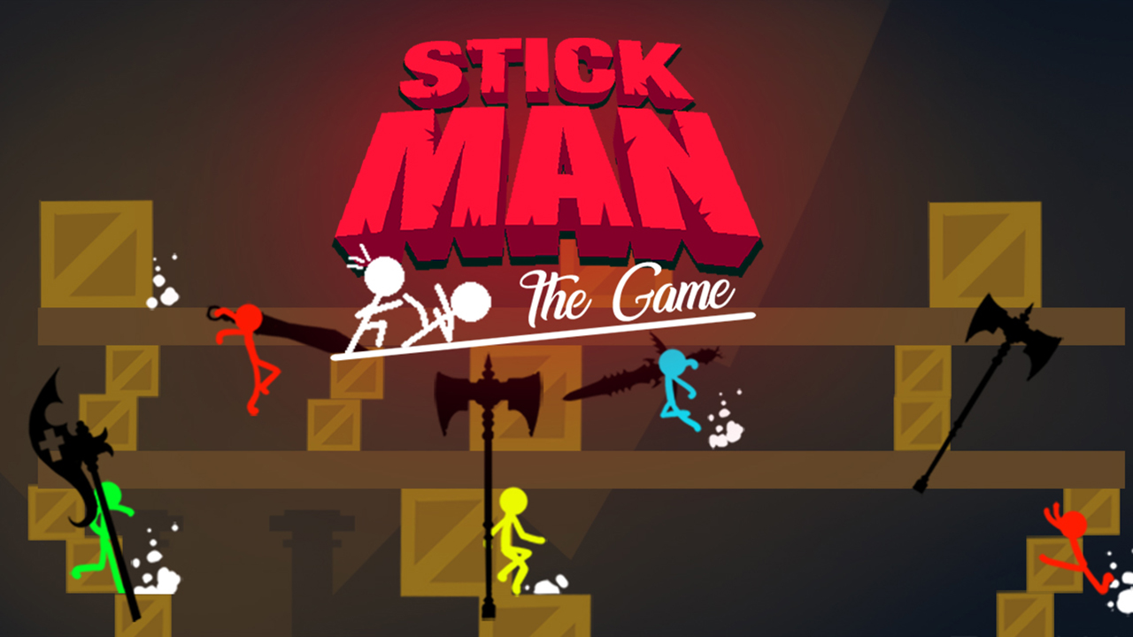 stick-fight-the-game-gameplay-multiplayer Karakter stickman bertarung dengan senjata laser di Stick Fight: The Game