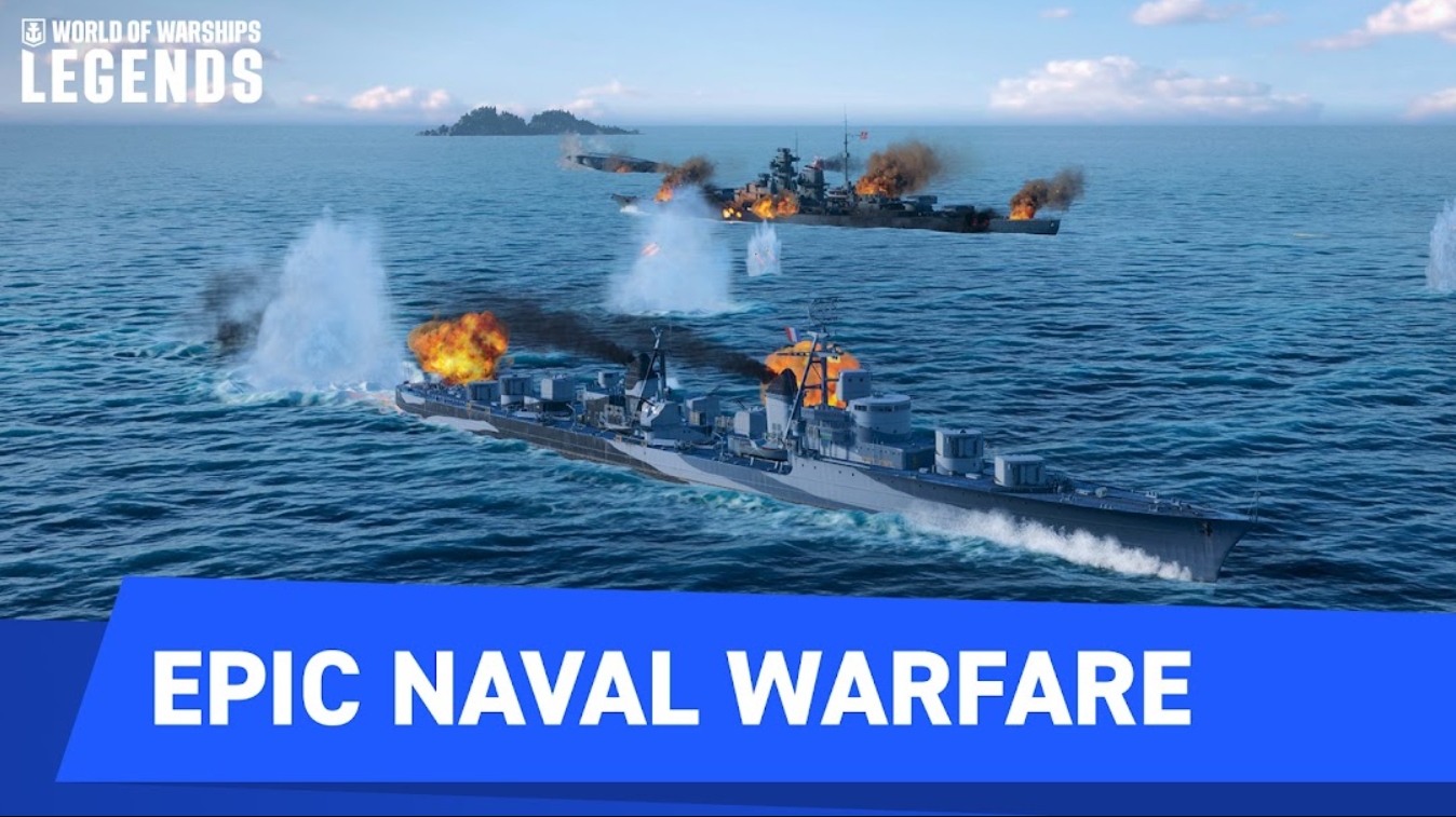 Armada Tempur World of Warships Legends di Lautan Epik Pertempuran kapal perang di World of Warships Legends dengan efek grafis realistis