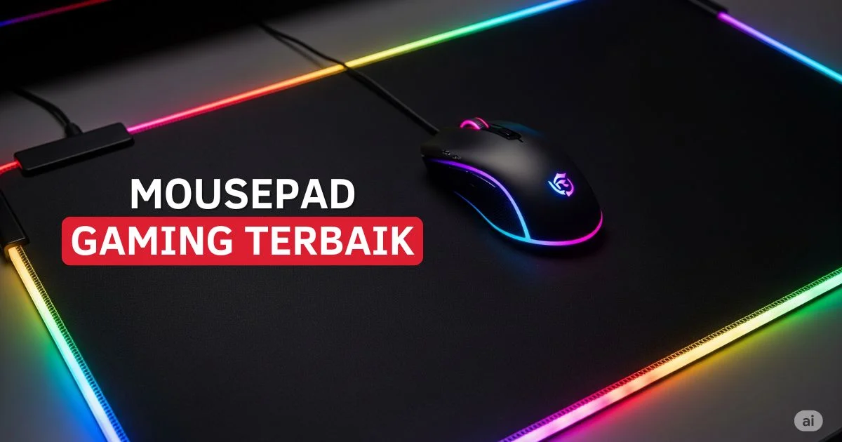 Setup Aksesoris Gaming Modern Terbaik 2026 Setup aksesoris gaming modern dengan keyboard mechanical, mouse gaming, headset RGB, dan kursi gaming ergonomis
