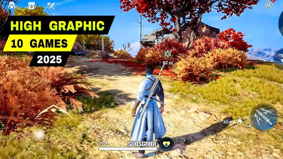 Game Online Terbaik 2025 Dunia Gaming Modern Ilustrasi game online terbaik 2025 dengan karakter esports dan gameplay modern di PC dan mobile