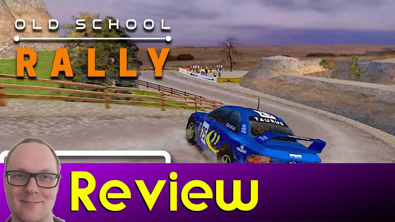 Old School Rally menampilkan mobil rally klasik melaju di lintasan tanah dengan grafis retro bergaya low poly