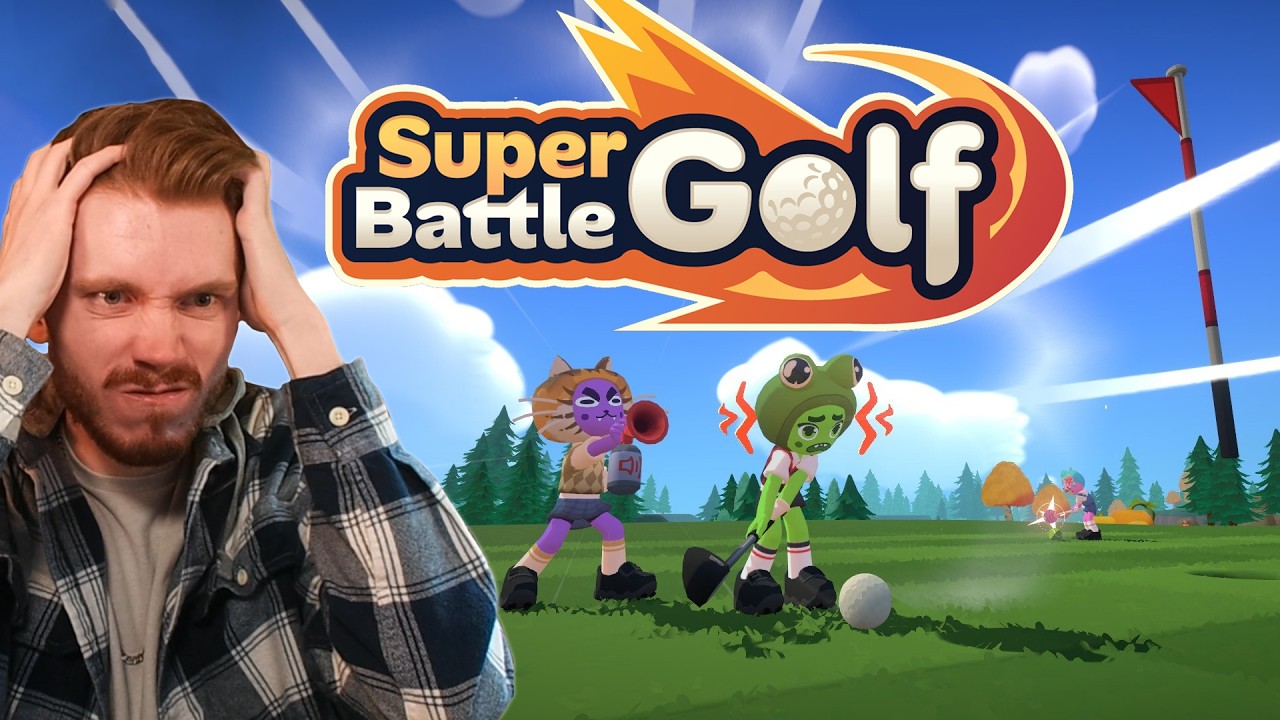 Super Video Golf Gameplay Multiplayer di Lapangan Golf Modern Super Video Golf menampilkan gameplay golf multiplayer dengan grafis warna-warni dan lapangan golf kreatif.