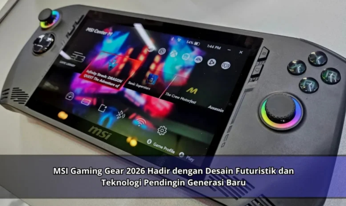 Teknologi game modern 2026 menampilkan AI gaming, grafis realistis, cloud gaming, dan perangkat digital futuristik