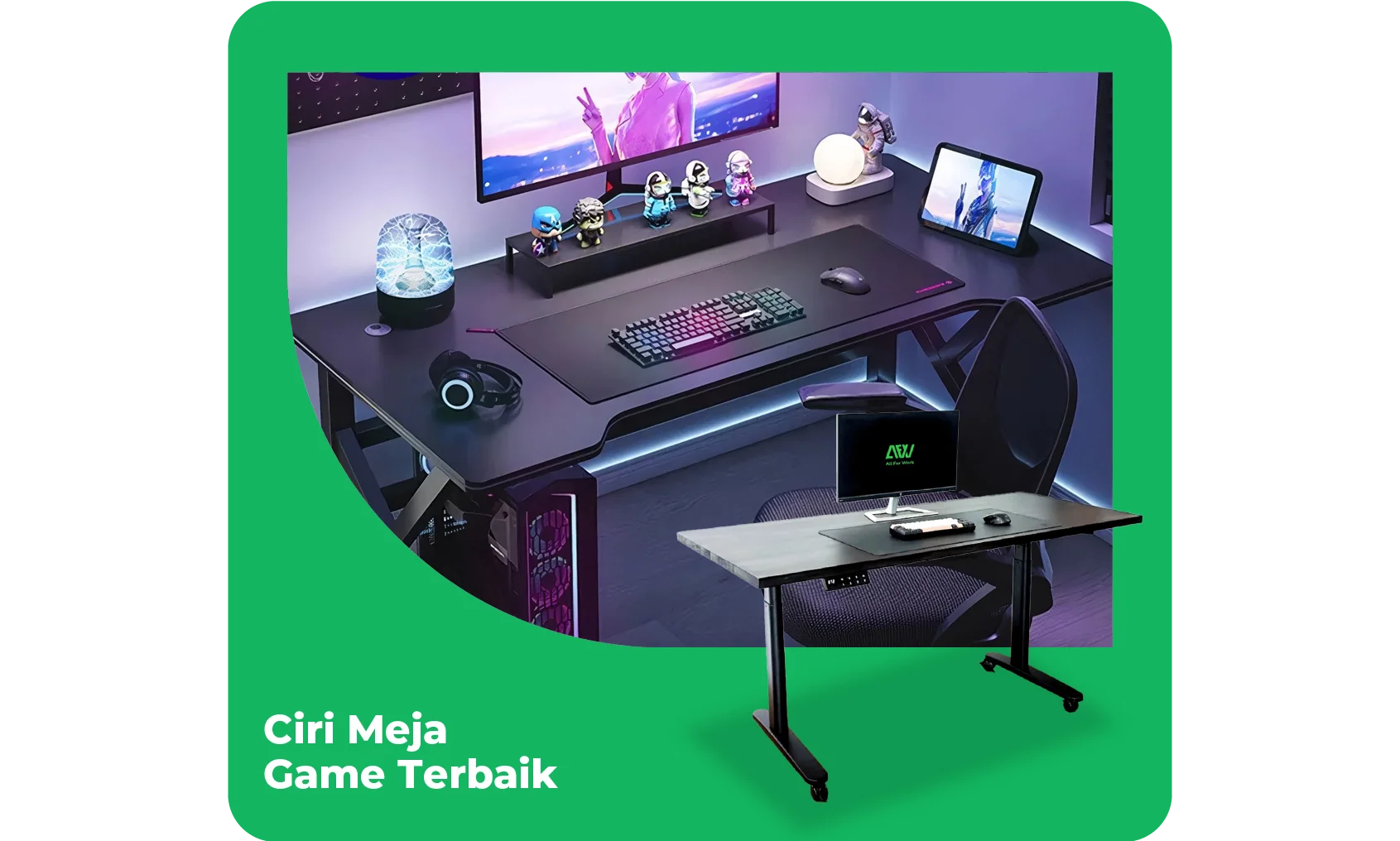 Aksesoris gaming PC lengkap untuk setup gaming modern